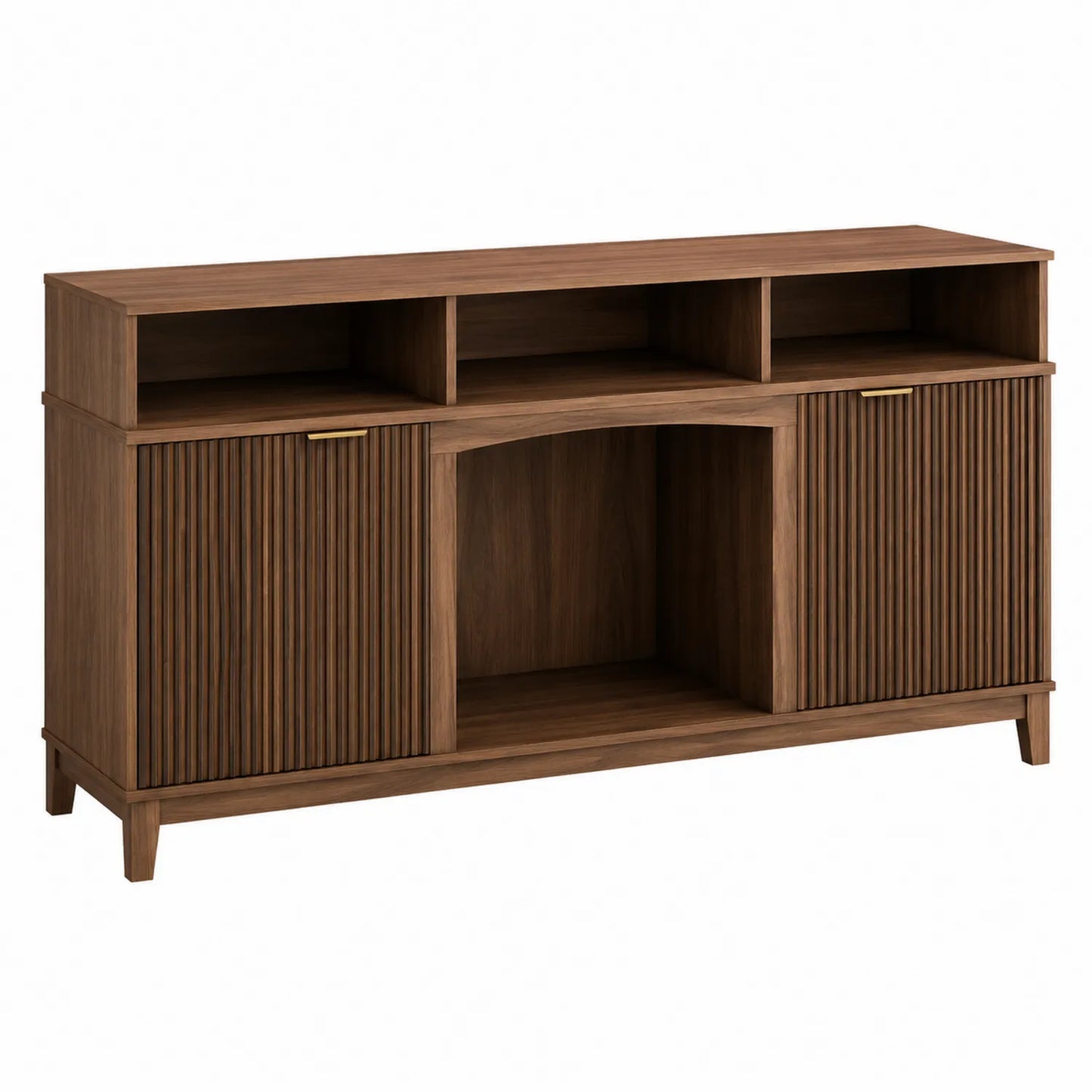 Mueble de almacenamiento de madera de nogal 180x40x80cm