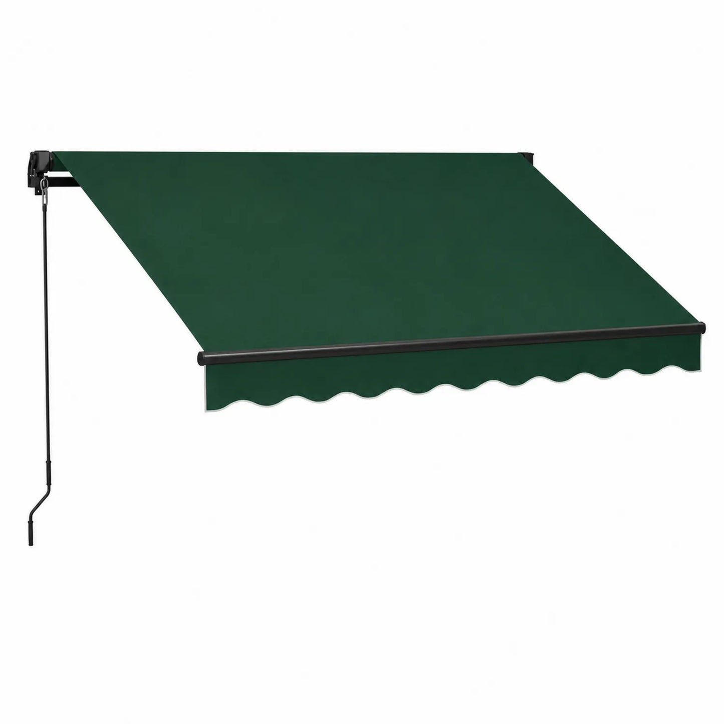 Toldo retráctil verde 295x250 cm poliéster