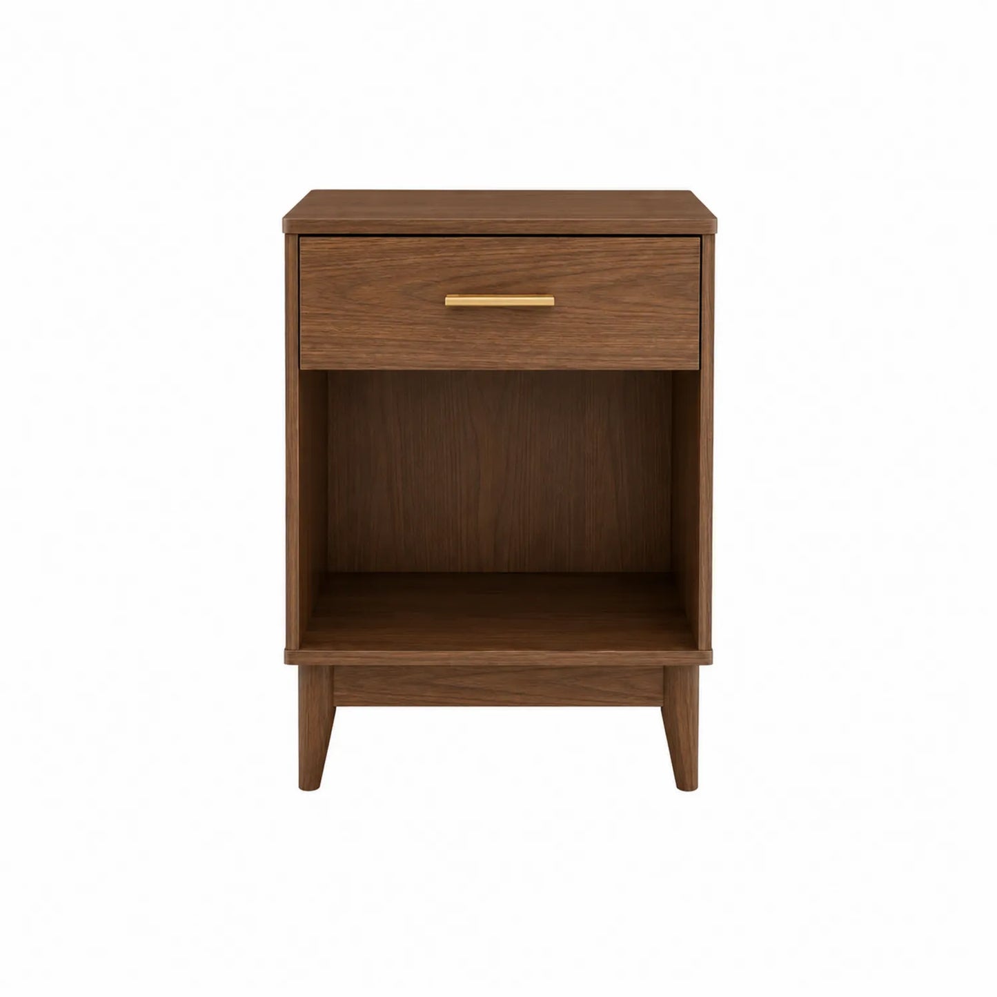 Mesita de noche de madera de nogal 1 cajón 60x40x35cm