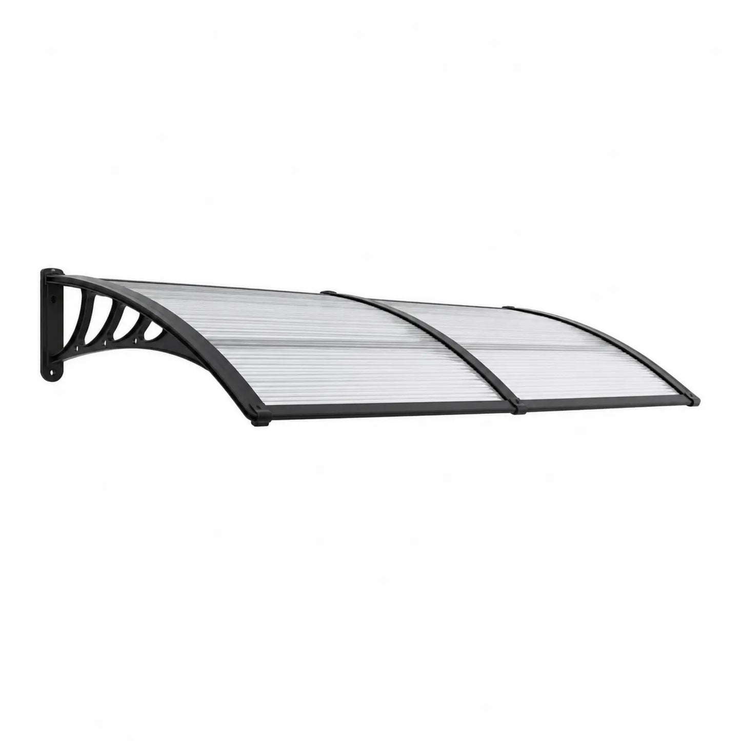 Marquesina curva de policarbonato y aluminio 200x80 cm