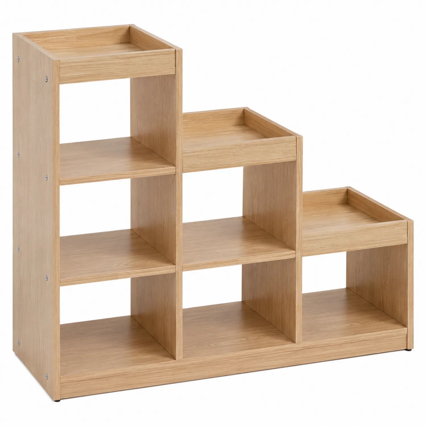 Estantería escalonada de madera MDF Color Roble 110x78x30 cm